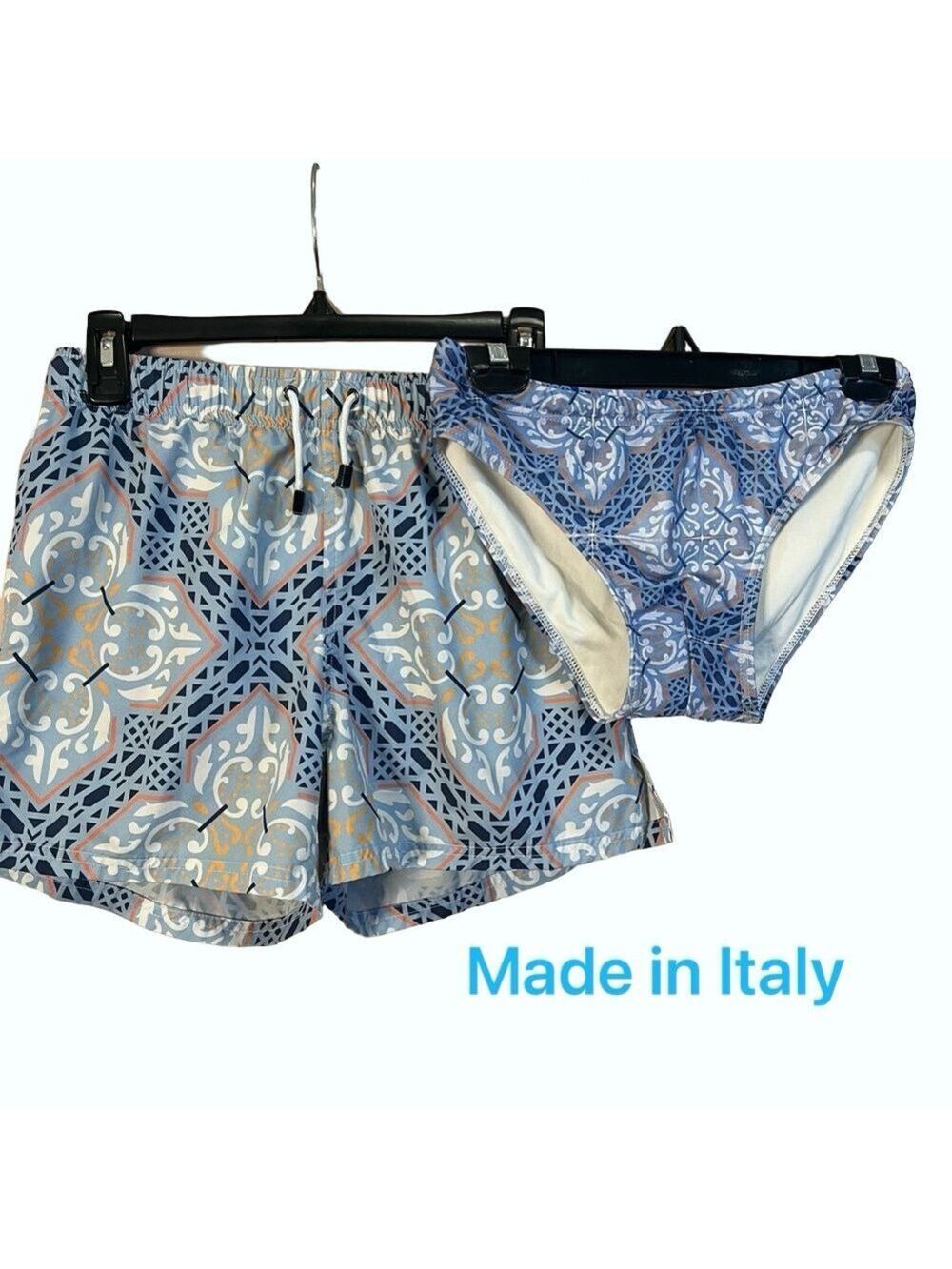 I Malandrini Geometric Chic Swim Set (Made in Italy)
